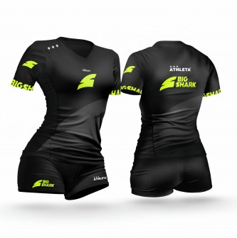 Kit Camiseta e Short Sportivo Feminino Preto