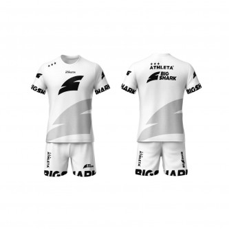 Kit Camiseta e Short Sportivo Maculina Branca